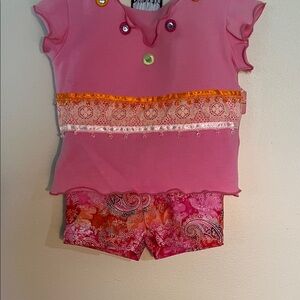 Rubie's Pink and Orange Paisley Kids Matching Set